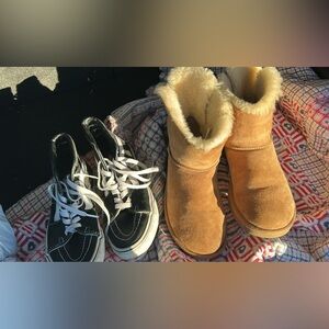 Vans Black and White Ankle Boots